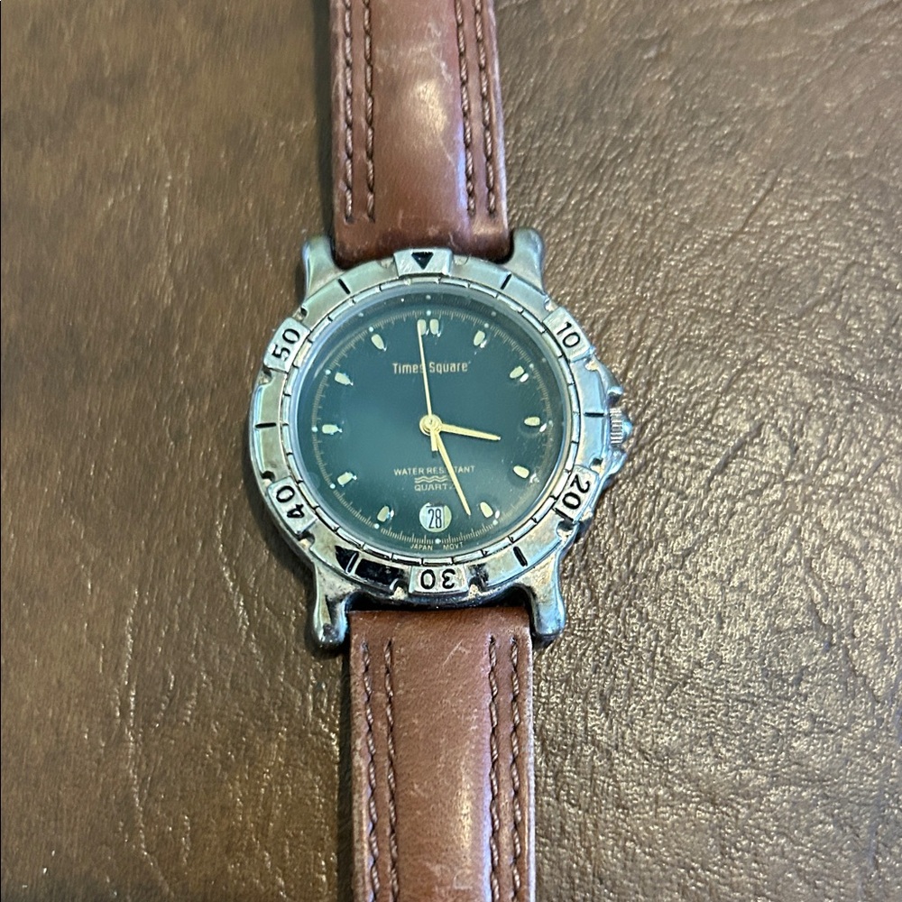 Women's Silver and Brown Watch